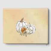 Herfst herfst witte pompoen roest bruiloft gastenboek (Achterkant)