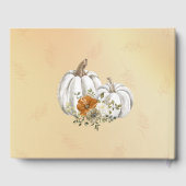 Herfst herfst witte pompoen roest bruiloft gastenboek (Achterkant)