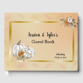 Herfst herfst witte pompoen roest bruiloft gastenboek