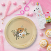 Herfst herfst witte roest bloemen papieren bordje (Feest)