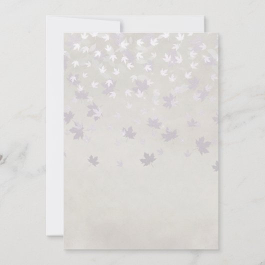 herfst - Herfst witte virtuele douche Kaart (Achterkant)