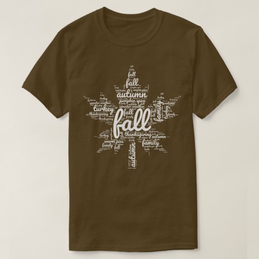 Herfst herfst Word Cloud T-shirt (Design voorkant)