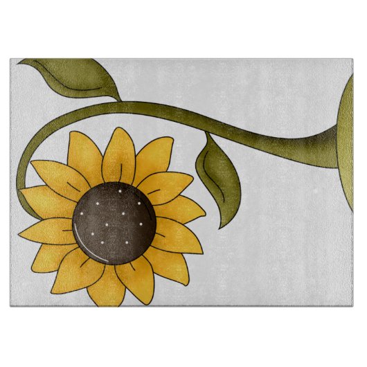 Herfst herfst - Zonnebloemontwerp Snijplank (Voorkant)