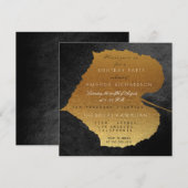 Herfst Herfst Zwart Gouden Bladeren Verjaardagsfee Kaart (Voorkant / Achterkant)