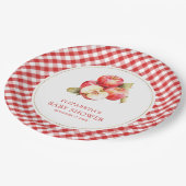 Herfst herfstappel van ons Baby shower Papieren Bordje (Gekanteld)