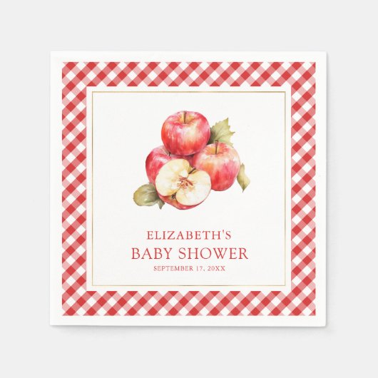 Herfst herfstappel van ons Baby shower Servet (Voorkant)