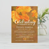 Herfst | Herfstbegrafenis viering van het leven Kaart (Staand voorkant)