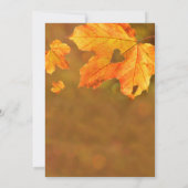 Herfst | Herfstbegrafenis viering van het leven Kaart (Achterkant)