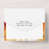 Herfst herfstbladeren alle in één trouwkaart all in one uitnodiging (Achterkant)