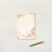 Herfst herfstbladeren bericht het merkt op post-it® notes (Op bureau)