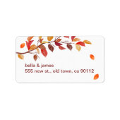 Herfst herfstbladeren bruiloft Adresetiketten Etiket (Voorkant)