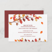 Herfst herfstbladeren bruiloft receptie Kaarten (Voorkant / Achterkant)