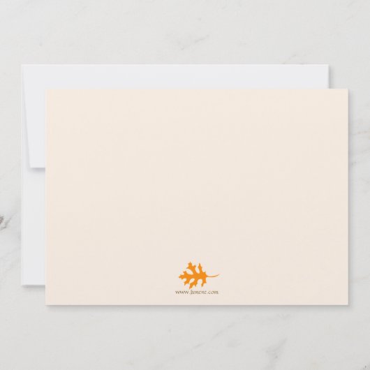 Herfst Herfstbladeren bruiloft save the date 2 fot (Achterkant)