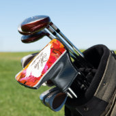 Herfst herfstbladeren bruin groen Sinaasappel golf Golfheadcover (Insitu)