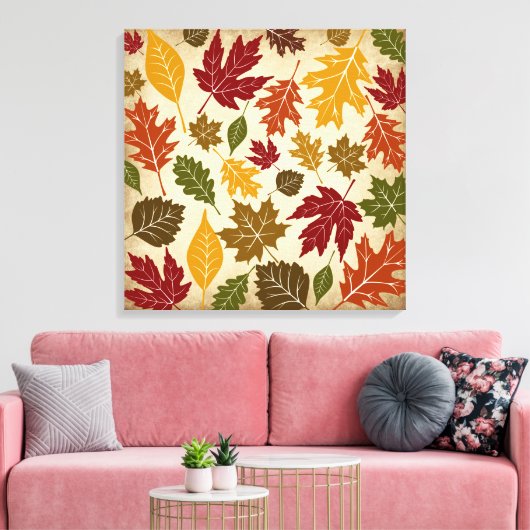 Herfst herfstbladeren gewikkeld canvas muurkunst (Insitu (Woonkamer))