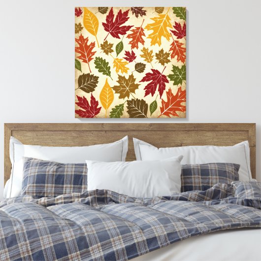 Herfst herfstbladeren gewikkeld canvas muurkunst (Insitu (Slaapkamer))