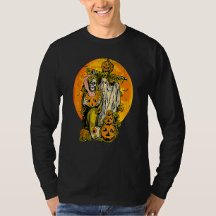 Herfst Herfstbladeren Halloween Geest Pompoen Voge T-shirt