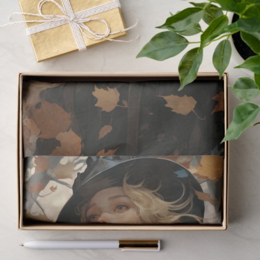 Herfst herfstbladeren  Meisje Oogst Decoupage Tissuepapier (Geschenk)