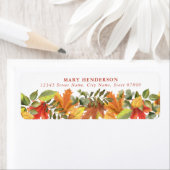 Herfst herfstbladeren retour adreslabels etiket (Insitu)