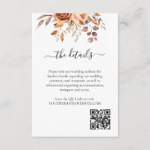 Herfst Herfstbladeren Rustieke Landelijke Boho Bru Informatiekaartje (Voorkant)