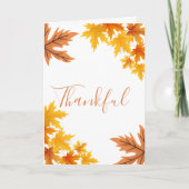 Herfst Herfstbladeren Thanksgiving Centrumstukken Kaart (Voorkant)