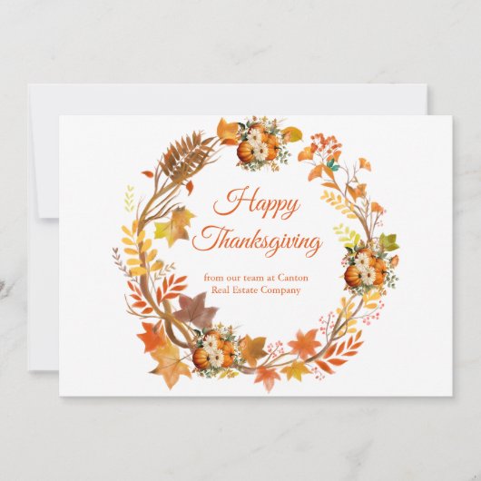 Herfst herfstbladeren Thanksgiving Feestdagenkaart (Voorkant)