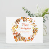 Herfst herfstbladeren Thanksgiving Feestdagenkaart (Staand voorkant)