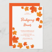Herfst herfstbladeren Thanksgiving Kaart (Voorkant / Achterkant)