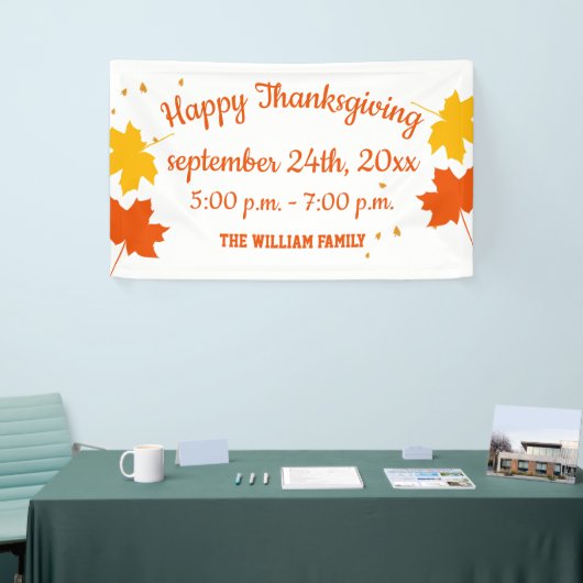 Herfst herfstbladeren Thanksgiving Spandoek (Beurs)