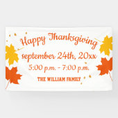 Herfst herfstbladeren Thanksgiving Spandoek (Horizontaal)