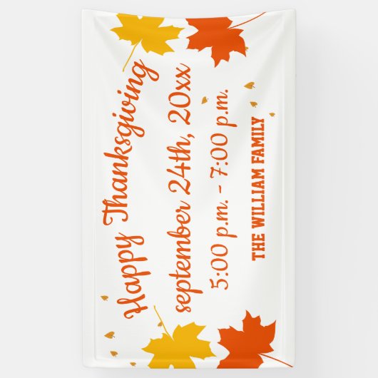 Herfst herfstbladeren Thanksgiving Spandoek (Verticaal)