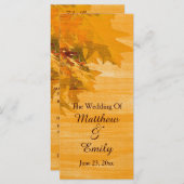 Herfst herfstbladeren trouwprogramma programmakaart (Voorkant / Achterkant)