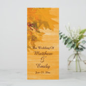 Herfst herfstbladeren trouwprogramma programmakaart (Staand voorkant)