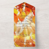 Herfst Herfstbladeren Trouwuitnodiging All In One Uitnodiging (Binnen)