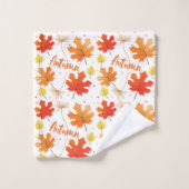 Herfst herfstbladeren vallen bad handdoek (Wasdoekje)
