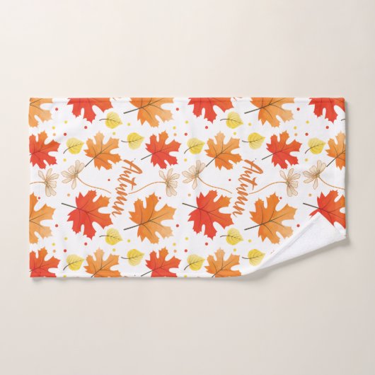 Herfst herfstbladeren vallen bad handdoek (Handdoek)