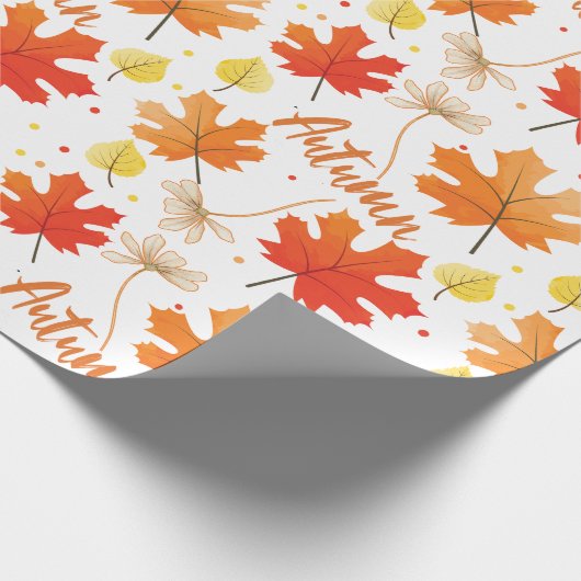 Herfst herfstbladeren vallen cadeaupapier (Hoek)