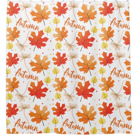 Herfst herfstbladeren vallen douchegordijn (Voorkant)