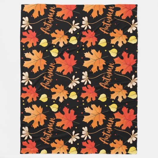 Herfst herfstbladeren vallen fleece deken (Voorkant)