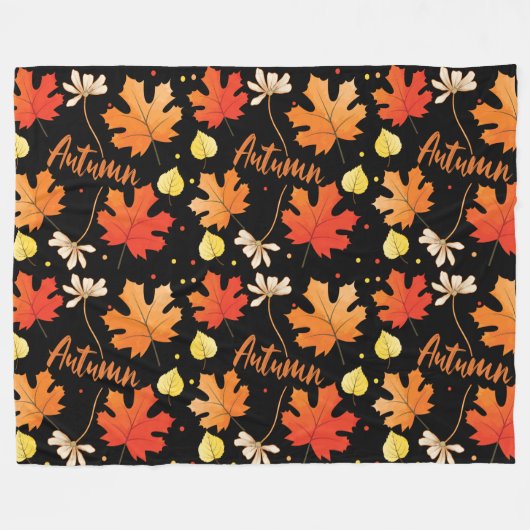 Herfst herfstbladeren vallen fleece deken (Voorkant (Horizontaal))