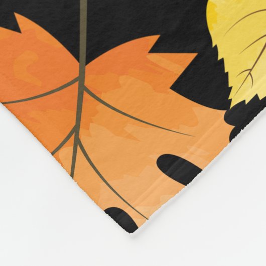 Herfst herfstbladeren vallen fleece deken (Hoek)