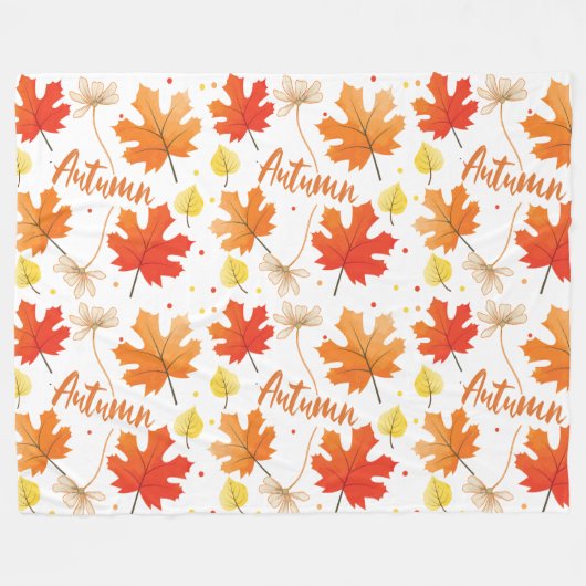 Herfst herfstbladeren vallen fleece deken (Voorkant (Horizontaal))