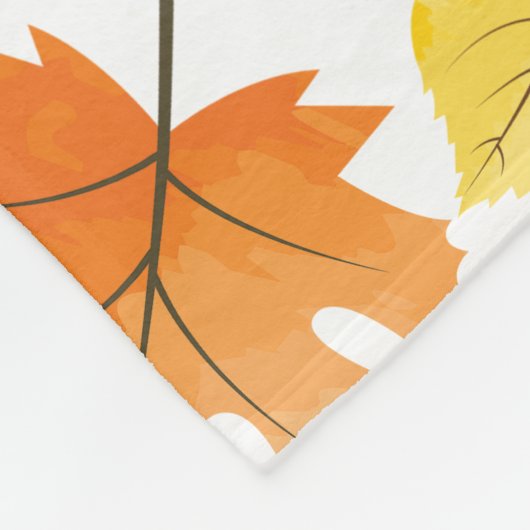 Herfst herfstbladeren vallen fleece deken (Hoek)