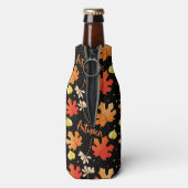 Herfst herfstbladeren vallen flesjeskoeler (Fles Achterkant)