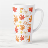Herfst herfstbladeren vallen latte mok (Rechts)