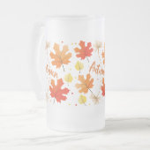 Herfst herfstbladeren vallen matglas bierpul (Voorkant links)