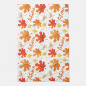 Herfst herfstbladeren vallen theedoek (Verticaal)