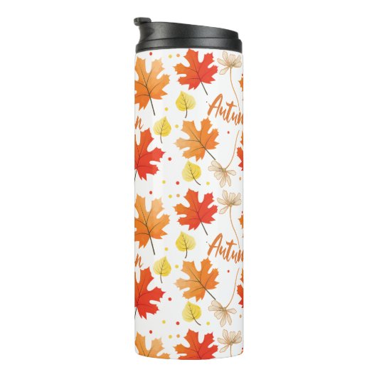 Herfst herfstbladeren vallen thermosbeker (Geroteerd rechts)