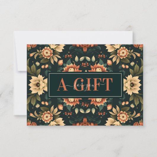 Herfst Herfstbloei Bloemen Zakelijk Cadeaubon (Voorkant)