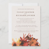 Herfst/Herfstbloemen bruiloft Kaart (Voorkant)